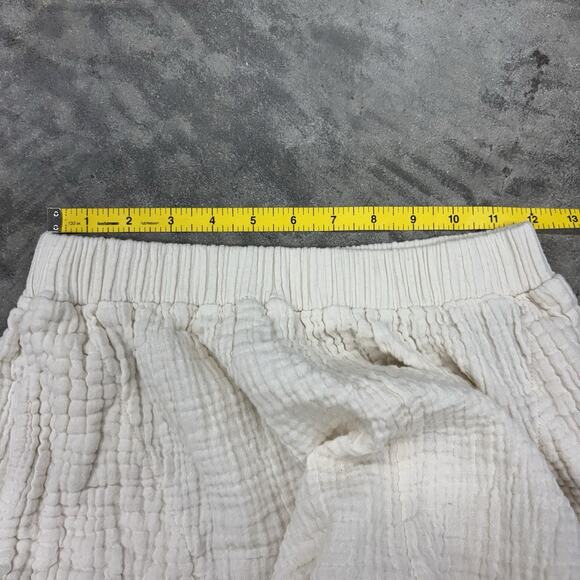 Cream 100% Cotton Guaze Ballon Pants With Pockets Made In Thailand OS - Picture 5 of 7